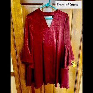 Boutique wine/burgundy NWT dress soft/silky (NOT a velvet)
